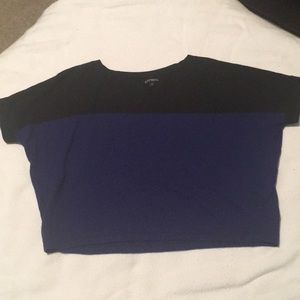 Color block Express crop sweater